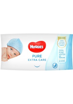 Дитячі вологі серветки Huggies Pure Extra Care, 56 шт